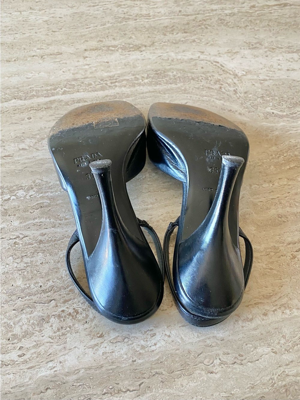 Vintage Prada Bow Slingback Sandal Heels - Picture 8 of 9
